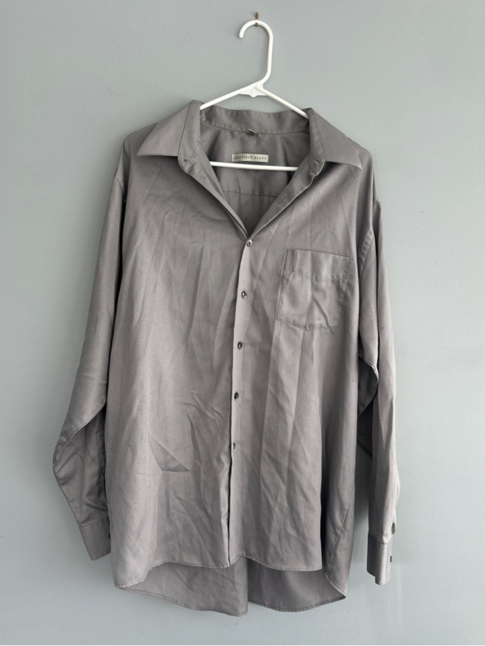 Geoffrey Beene Men's Gray Long Sleeve Button Down